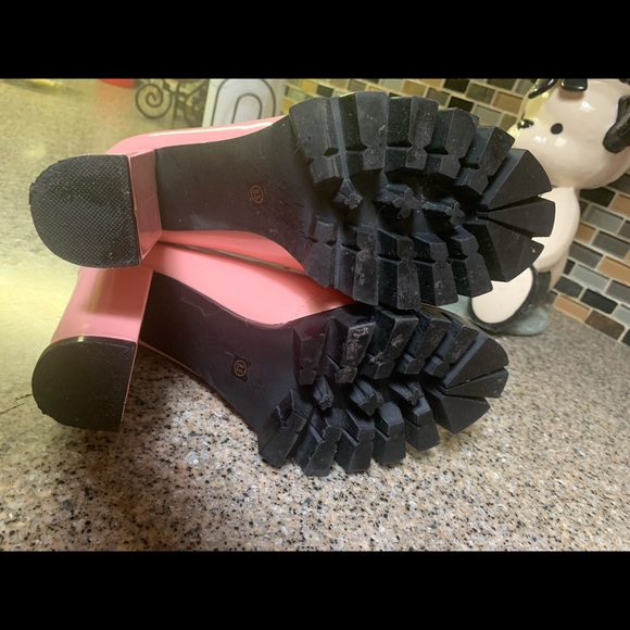 Soft pink plateform boot - Picture 5 of 5